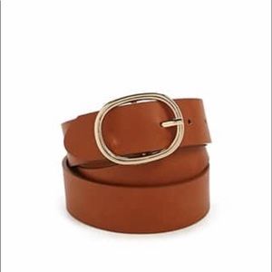 Brown leather belt
